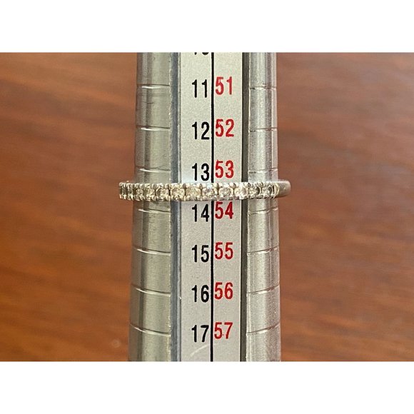 10k White Gold .25ctw Diamond Ring Sz 6.75 Signed JTW Wedding Band - Picture 8 of 8